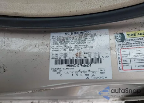 2007 Mercury Milan V6 Premier from USA, damaged, VIN 3MEHM02137R656554